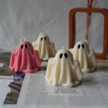 Spooky Ghost Candle White 