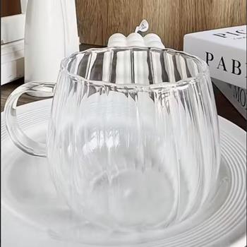Pumkin shaped Glass Mug 